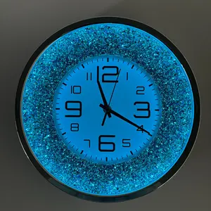 Crystal Rhinestone Mirror Wall Clock, Silent Tick-Free Modern Design, Exquisite Home Decor for Living Rooms & Bedrooms, Perfect Gift