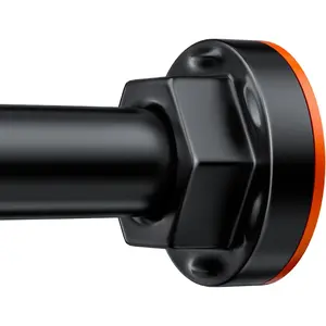 Shower Curtain Rod 27-79 Inches, Adjustable Tension Shower Rod No Drilling, No Slip, Spring Tension Curtain Rod For Bathroom,Kitchen,Closet,Windows-Black