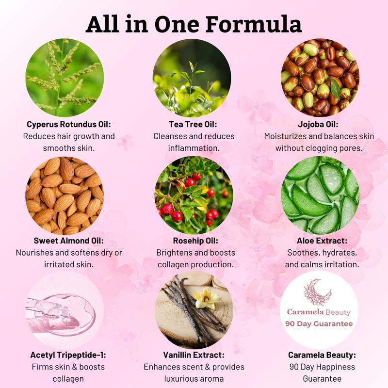 Beauty Cyperus Rotundus Oil for Natural Hair Reduction – 60ml/2oz – Plant-Based Formula to Help Minimize Unwanted Hair Growth – Nourishes & Soothes Skin