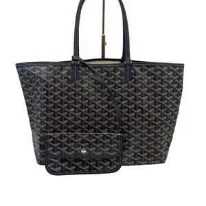 Pre-owned Goyard Navy Saint Louis PM Tote Bag