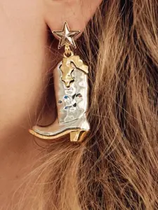 Vintage Star & Boots Design Dangle Earrings, Fashionable Jewelry for Women, Trendy All-match & Exquisite Jewelry for Birthday Gift