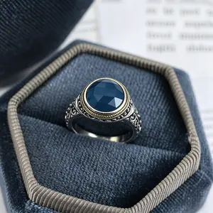 Luxurious and elegant Balinese-style engagement rings, vintage-style engagement rings set with synthetic sapphires, symbolizing romance and beauty; exquisite accessories for ladies' evening events, and fashionable accessories for everyday wear.