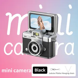 mini camera，Retro Digital Point & Shoot Camera Necklace - CMOS Sensor, 720P Resolution, 0.96-inch Small Screen, Built-in Li-ion Battery, Compact, Portable, Easy to Use, Ideal Christmas/Birthday Gift for TravelersLightweight Wearable Tech Gift Vintage