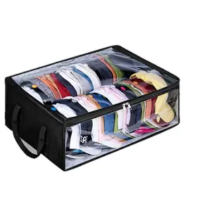 Large Capacity Non-Woven Fabric Storage Bag, Foldable Dual-Row Handbag Organizer, Durable & Space-Saving Design for Home Use, Clothing Storage Bags, Storage Tote, Clothes Organizer, Space Saver Bags