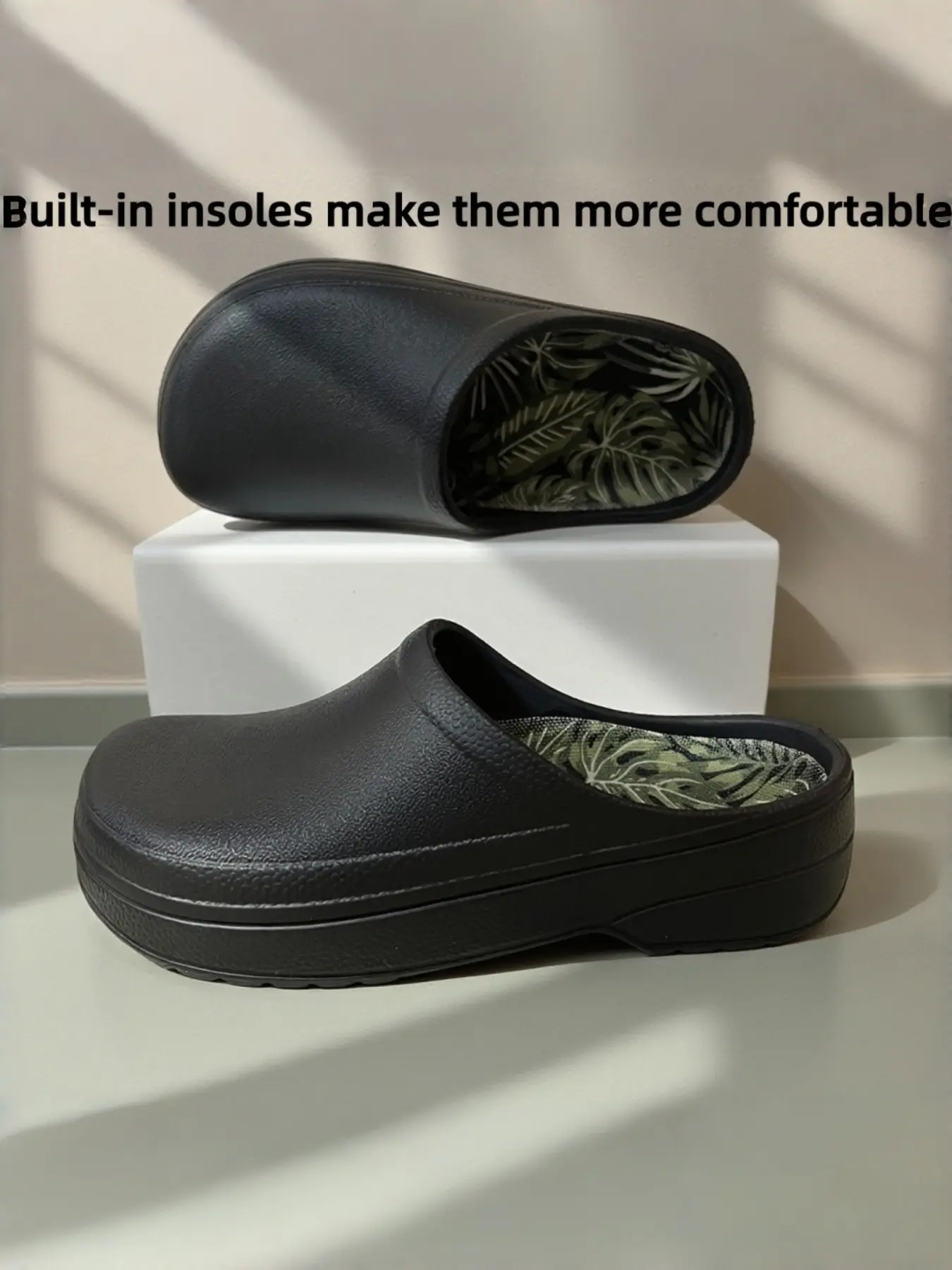 Men's Casual Solid Color Clogs, Simple Design Non-slip Comfortable Clogs, Breathable Comfortable Shoes for Daily Wear, Breathable Lightweight Clogs, Eva Clogs