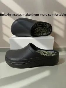 Men's Casual Solid Color Clogs, Simple Design Non-slip Comfortable Clogs, Breathable Comfortable Shoes for Daily Wear, Breathable Lightweight Clogs