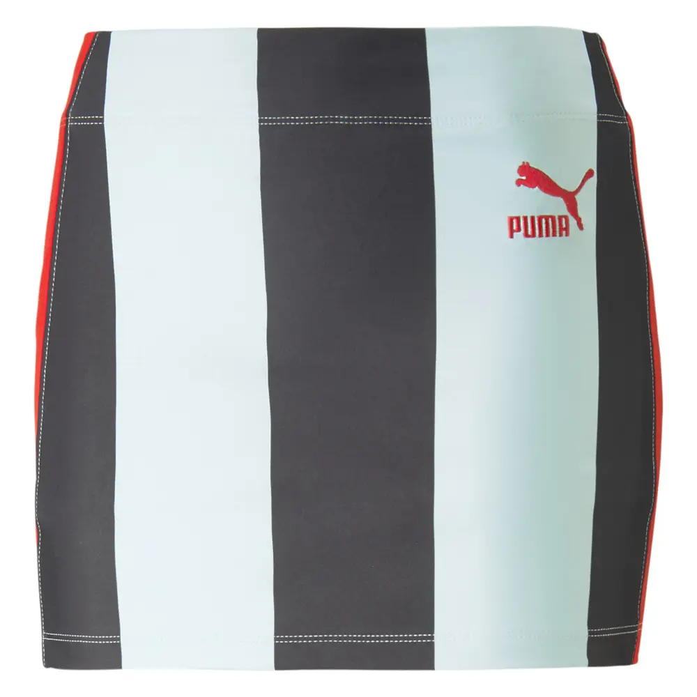 PUMA Womens X DL Striped Mini Skirt Casual - Blue