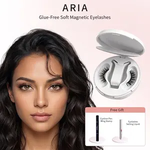 Soft Magnetic Eyelashes All-in-One Box Reusable,Waterproof, Lightweight, Natural Style,Pairs with 1 Clip No Glue