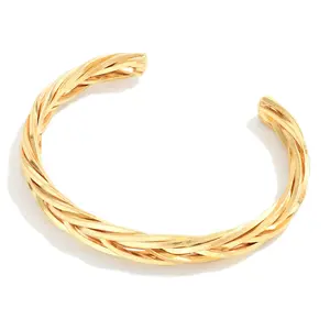 Alora Metal Braid Cuff Bracelet