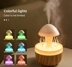 3.0 upgrade Jellyfish Raindrop Aroma Diffuser Humidifier, 3-in-1 Cool Mist Humidifier with LED Mood Light, Ultra Quiet Essential Oil Diffuser for Bedroom, Home, Office, Desk Decor
