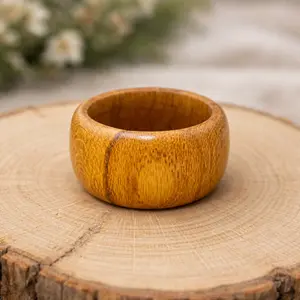 Osage Orange Wood Ring Natural Wide Band Handcrafted One-Of-A-Kind - Gift Box Included