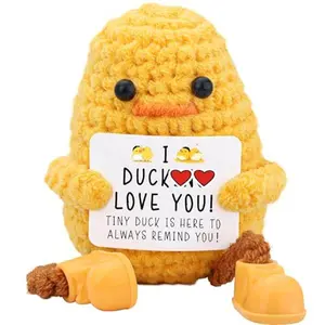 I Love You Gifts for Her Him Boyfriend Girlfriend Wife Husband Couple, Birthday Anniversary Valentines, Handmade Crochet Knitted Cute Duck