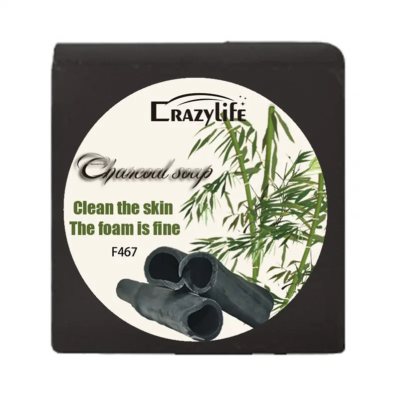 Crazylife Bamboo Charcoal Cleansing Skin Care Soap Blackhead Body Care Handmade Soap