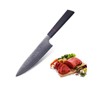 Japanese Damascus Chef Knife 8 Inch Sharp - Forged Damascus Blade, Professional Japanese Kitchen Knife for Meat, Vegetable, Paring & Slicing/Paring Utility Knives