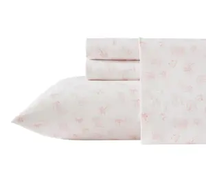 Wrangler Cowboy Like Me White/Pink Microfiber Queen Sheet Set