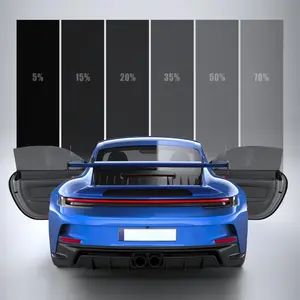 5% Car Window Tint Film, 5 Percent Premium Nano Ceramic Window Tints 20" in * 20'FT Automotive Privacy Tinted Film for Car Trucks, Heat Control 99% Rays Block HD Vision Anti Glare & Scratch