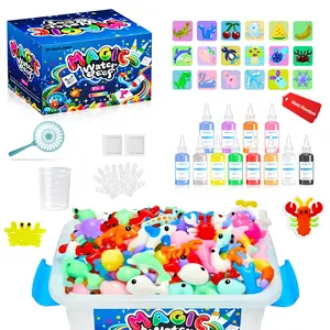 Magic Toys Water Gel Kit  Fairy  with Pearlized & Luminous Magic Paint Gel Handmade Creative Water Art Set with 18 Shape 3D Molds for Kid Birthday Party Gift