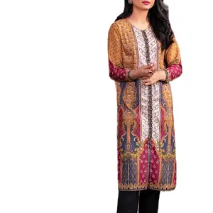 Shirt: Lawn Silk By Pcs: 1 Pc Color: Beige Fabric composition: Blended…