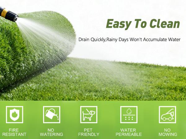 Realistic Artificial Grass Rug Indoor Outdoor Pet-Friendly Dog Grass Mat for Garden Lawn Balcony Patio Backyard Wedding Christmas Decoration Durable & Versatile