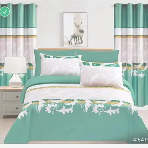 Luxury Sheet Set in Teal and Gold with Elegant Floral Design for Comfortable Bedding Cotton Home