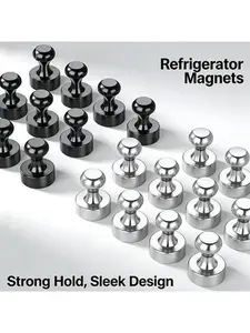 Fridge Magnets Refrigerator Whiteboard Small Strong Magnet Classroom Kitchen Accessories Decorative Locker Set Decor Must Haves Office Calendar Refrigerador Magnetic Cute Crafts Silver