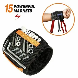 Magnetic Wristband Tool Belt with 15 Strong Magnets for Holder Holding Screws US Does Not Apply Adjustable Velcro Strap Fits Wrist 7 to 13 Inches Durable Lightweight Ballistic Nylon for DIY Projects Home Repairs Electricians