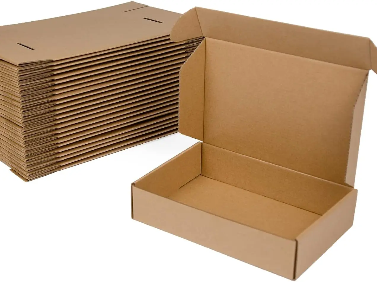 9x6x2 Inches Shipping Boxes Pack of 25, Brown Corrugated Cardboard Boxes for Small Bussiness, Packing and Mailing