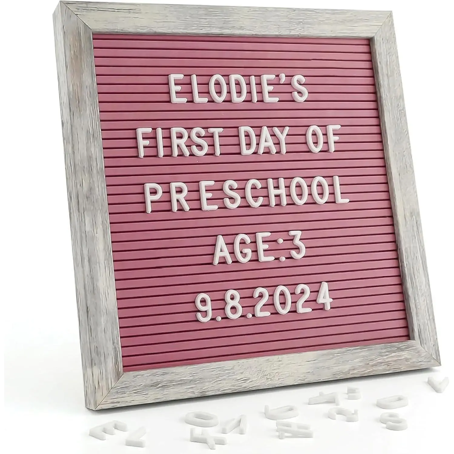 Rusti Hot  Felt Letter Board 10x10 Inhes - 336 hangeable Letters, Numbers & Symbols - Message Board for lassroom,  & Offie