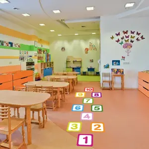 Cartoon Fun Square Number Jump Grid Wall Stickers, 3 Sizes 15x15cm/20x20cm/30x30cm, Self-Adhesive Floor Decor for Classroom Bedroom Living Room