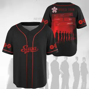 Kpop Group Bangtan Style Jersey, Custom Bangtan Boys Members Baseball Jersey For Army, Bangtan World Tour 2026 Merch Top, Bangtan Comeback 2026 Sports Vest