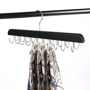 Wardrobe Bra Hanger, Vest Hanger, Foldable Wooden Space-Saving Hanger with Hooks, Wardrobe Storage Rack for Dormitory and Apartment Storage, Can Store Vests, Bras, Scarves, etc.
