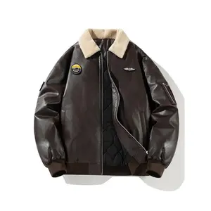 Men's classic faux leather biker jacket - windproof, cotton lined, multi-pocket design for hiking, skiing and outdoor activities, stylish for men and a great winter gift for your boyfriend Puffa jacket windbreaker jackets leather jacket