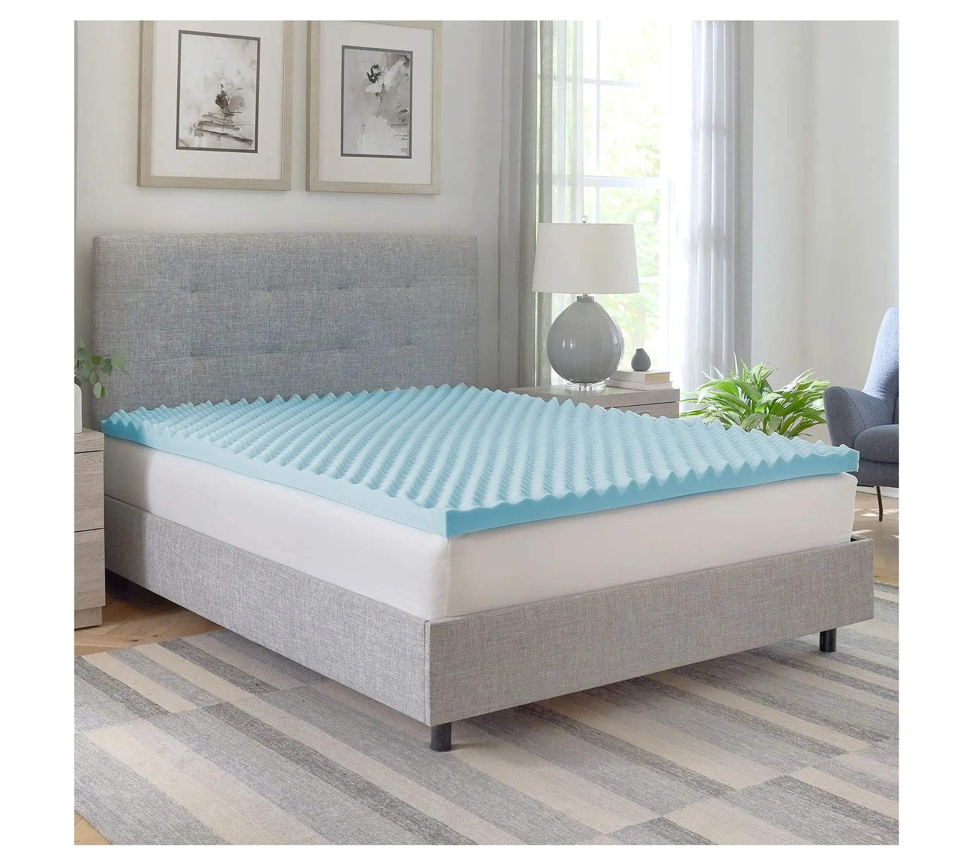 Bodipedic 2.5" Convoluted Memory Foam MattressTopper, King