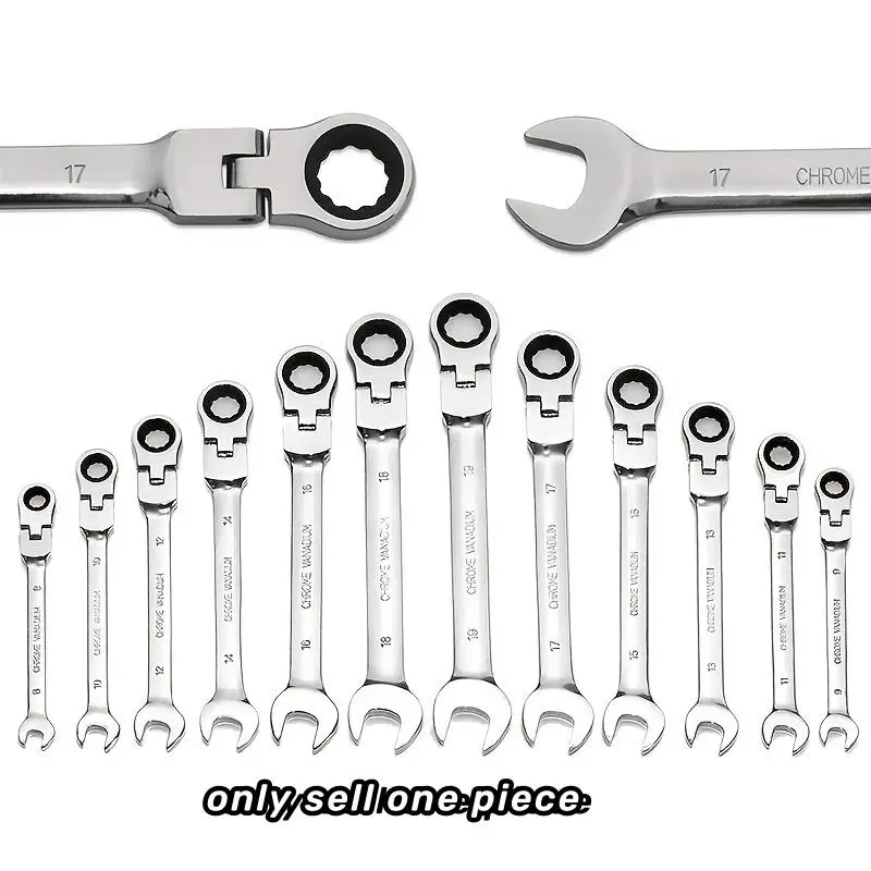 72 Teeth Ratchet Wrench Tool, 1 Count Double Head Wrench Tool, Dual-use Flexible Spanner, Universal Labor-saving Quick Wrench, Mechanic Tools for Cons
