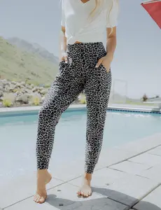 Simply The Best Harem Pants - Grey Leopard Print