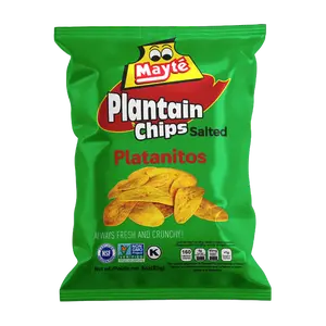 Mayté Salted Plantain Chips – Gluten-Free, Non-GMO Green Plantain Snack | 3 oz Bag Dry Vegetable