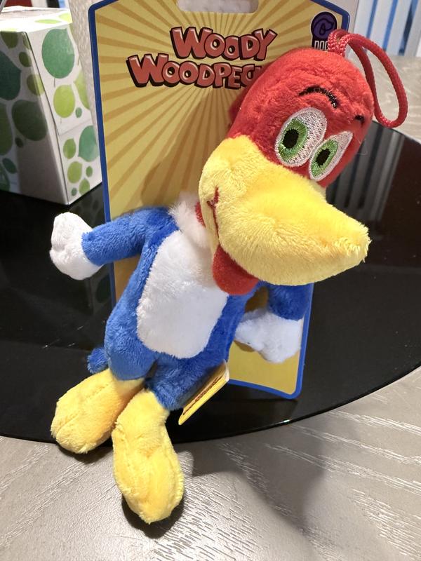 Multipet Woody Woodpecker Plush Dog Toy 6” Official Squeaky Chew Toy for Small to Medium Dogs Soft Durable Multicolor Character Design