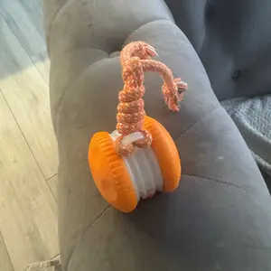 QGI Interactive Dog Ball, Random Path Electric Automatic Moving and Rolling Dog Toy with Rope for Small Medium Large Dogs, Motion-Activated Dog Stimulation Toy for Boredom Relief