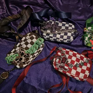 Mini Crossbody Bags - Live Sale Only - Checkered & Leopard Print - Perfect for Everyday Use - Trendy & Stylish