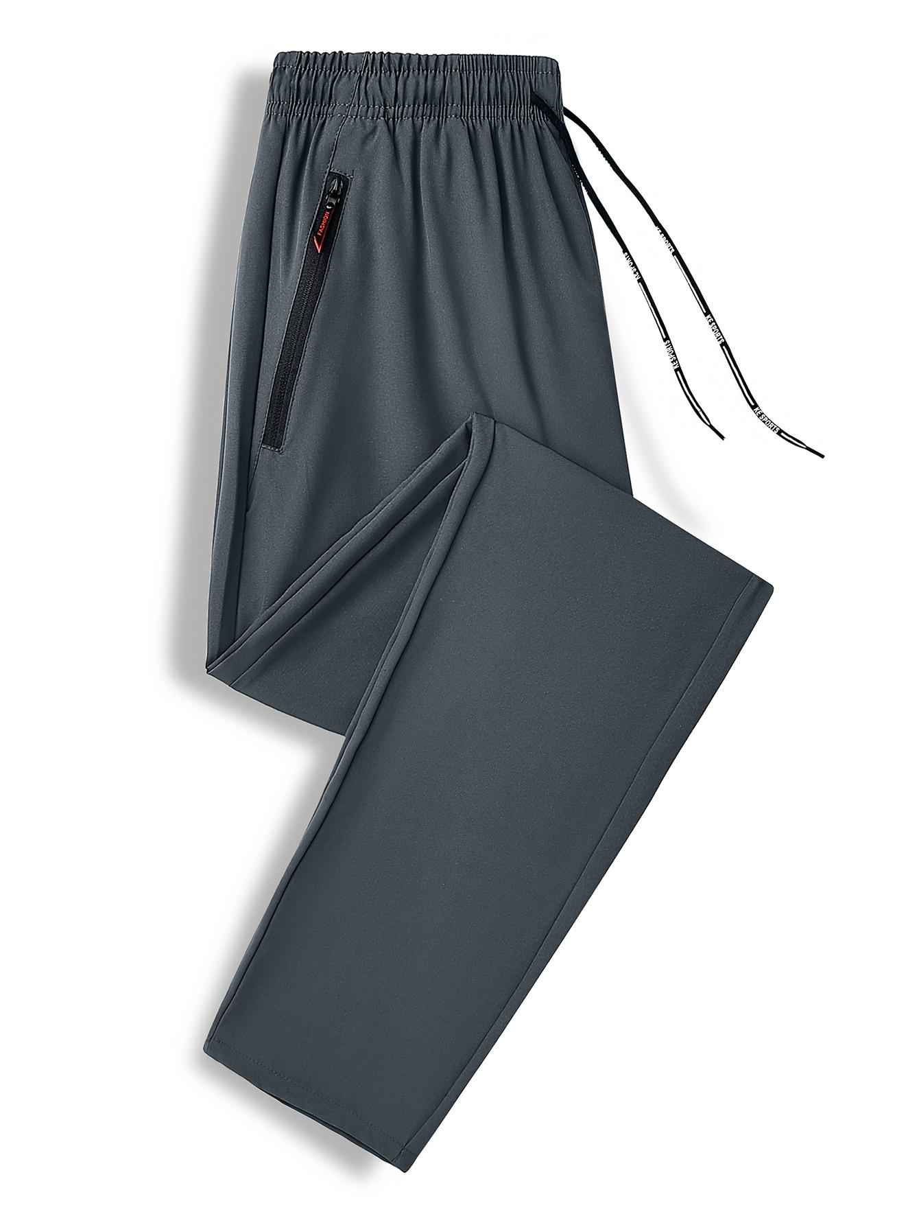 Women’s 3-Pack Summer High-Waist Straight-Leg Casual Jogger Pants with Zipper Pockets