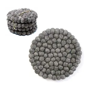 Global Crafts Handcrafted Felt Trivet & CoasterSet