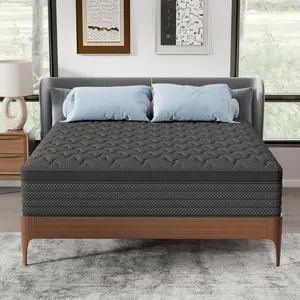 MULINATURE 12,14-Inch Hybrid Mattress Twin Full Queen King Memory Foam & Pocket Springs Medium Firm Pressure Relief Bed-in-a-Box