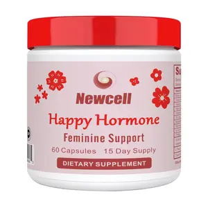 Newcell Happy Hormones Capsules with Inositol Multivitamin, Strawberry Acai, Myo-Inositol & D-Chiro Inositol 40:1 Blend - Edible, Little red bottle of health