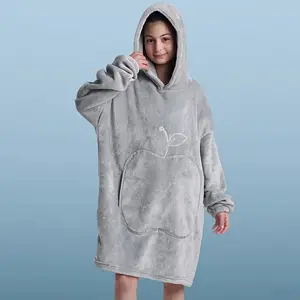 Flame-Resistant Long Sleeve Hoodie with Apple Pocket, Unisex Casual Loungewear, Comfortable and Warm, Ideal Gift for Kids