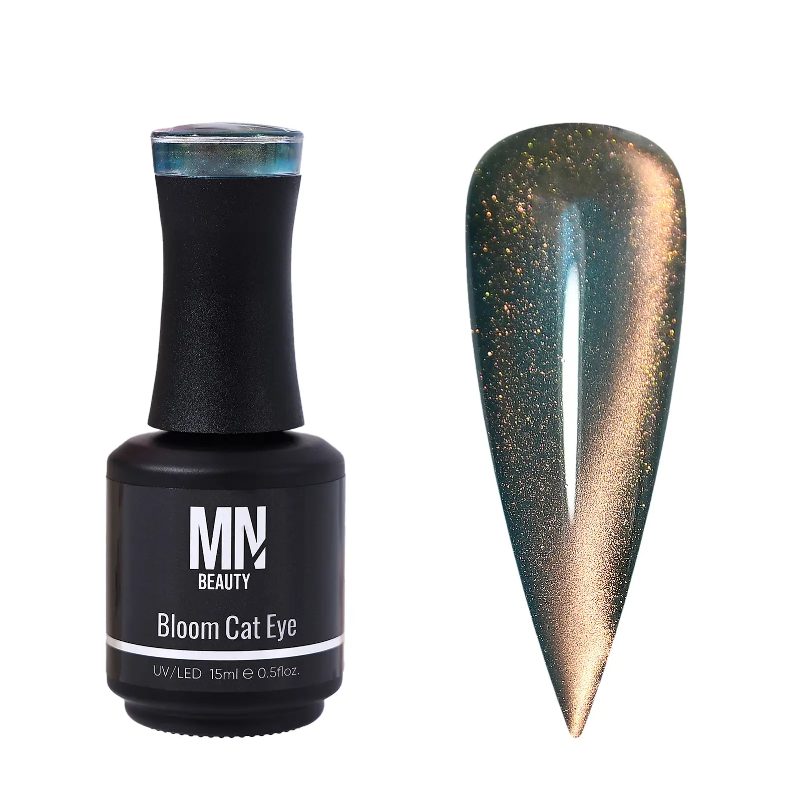 MN BEAUTY Bloom Cat Eye Magnetic Gel Nail Polish 15ml - Vibrant Fruit-Inspired Pigment, UV-Cured, Full Coverage for Manicure on Natural, Acrylic Nails - HEMA-Free, Vegan-Friendly Formula, Nail Art, Beauty Products