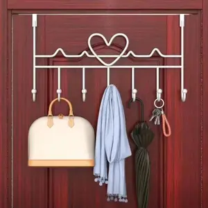 Love shaped hook without punching clothing storage bracket Home Organizer Hook