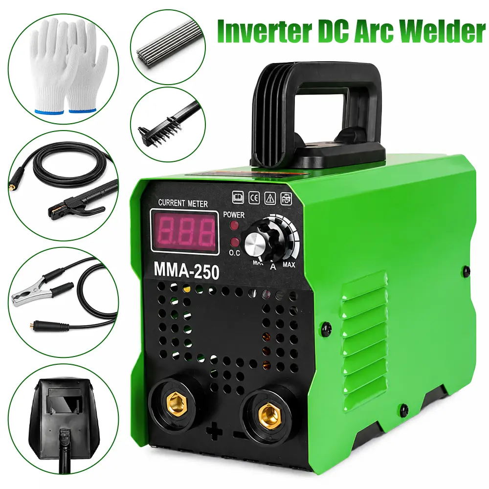 110V Portable Lightweight DC Inverter Stick Welder, Complete Digital Welding Kit with LCD Display, Auto Current Matching, Beginner-Friendly Arc Welding Equipment, Complete Welding Kit, Dc Inverter Welder