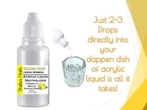 Sheba Nails Odor Out Acrylic Liquid Neutralizer 1/2oz Lemon Verbena Scent- Minimizes Acrylic Liquid Monomer Odor