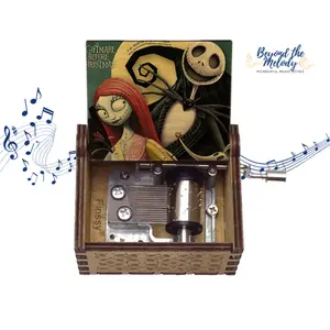 Beyond The Melody Wooden Music Box Hand-Cranked Musical Keepsake for Kids & Travel Lovers Eco-Friendly & Compact Design