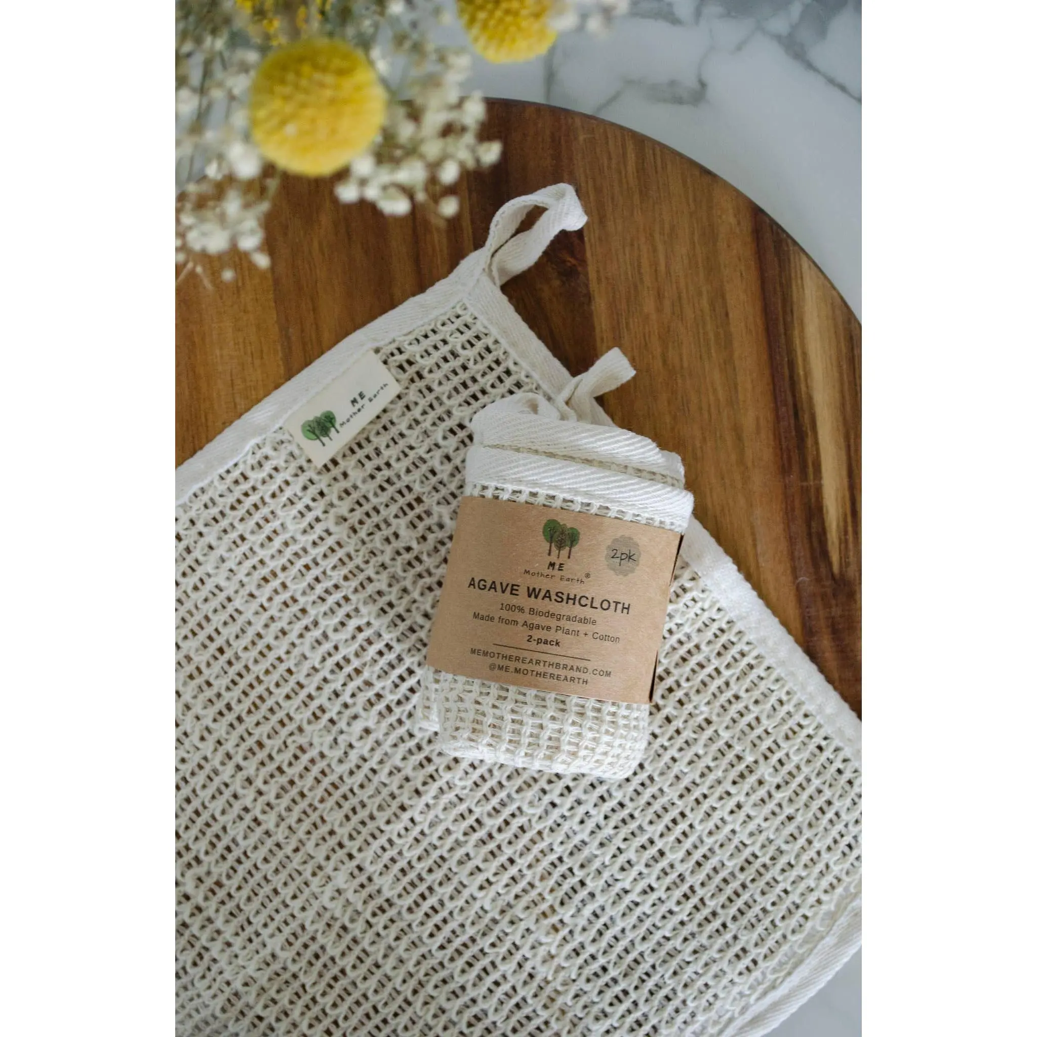 Natural Agave Washcloth 2-Pack